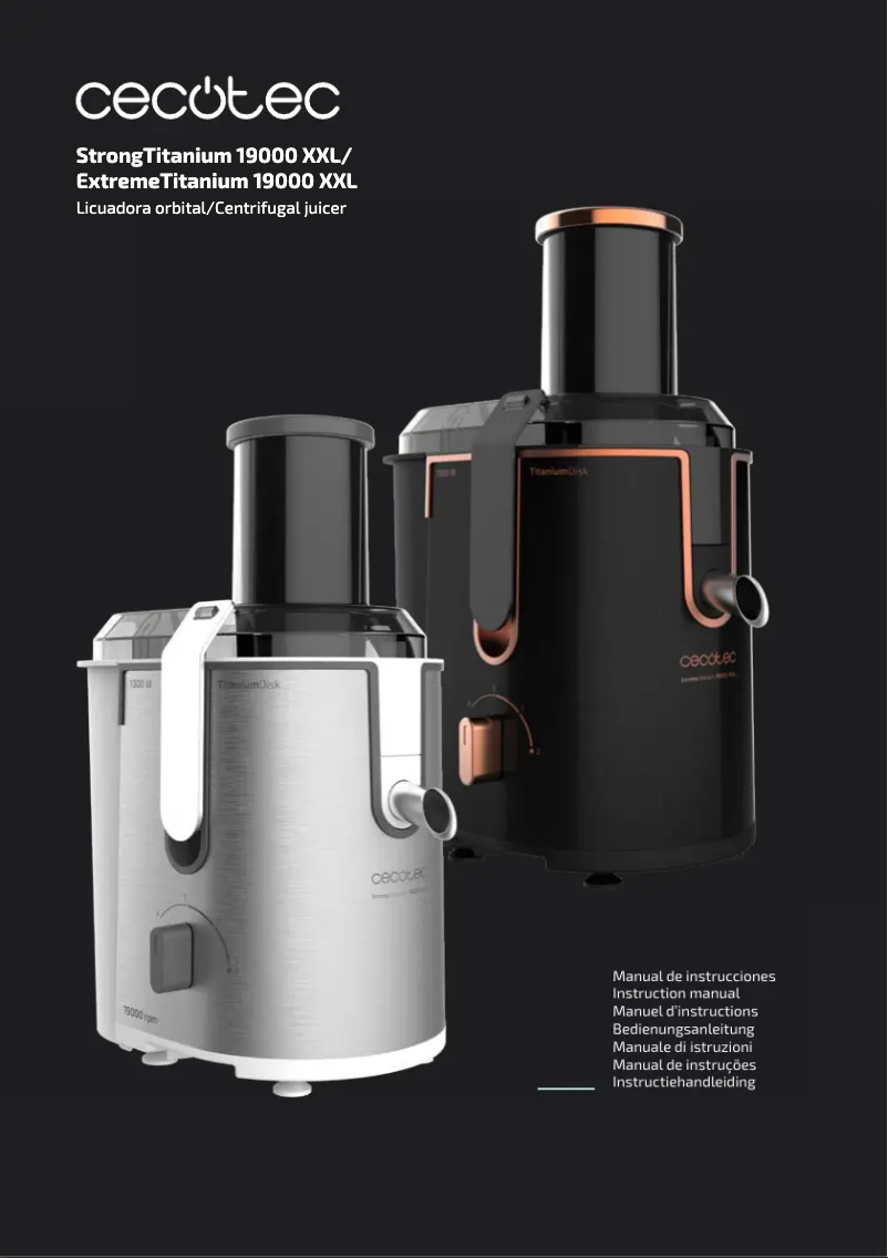 Page 1 de la notice Manuel utilisateur Cecotec StrongTitanium 19000 XXL