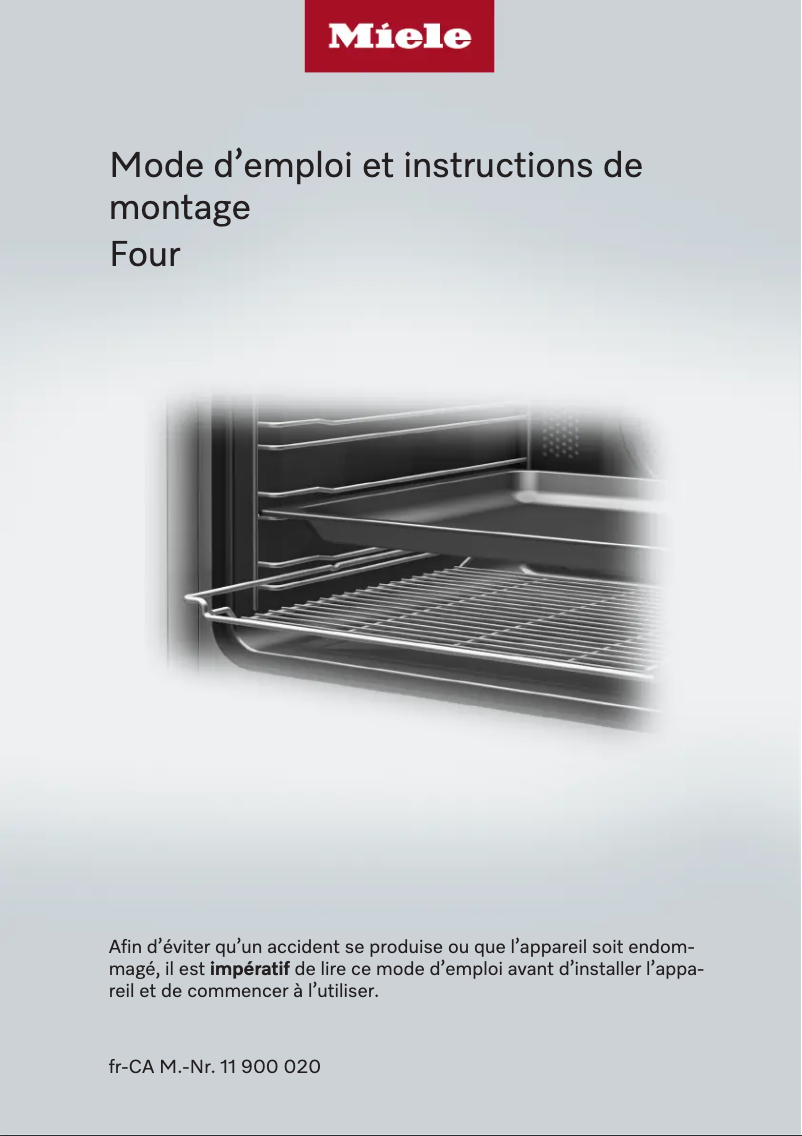 Page n°1 - Manuel utilisateur Miele H 7660 BP AM
