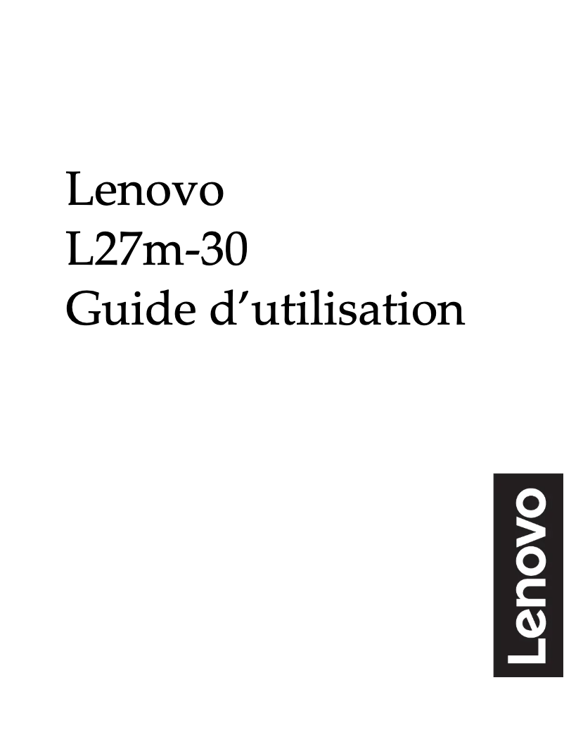 Page n°1 - Manuel utilisateur Lenovo L27M-30