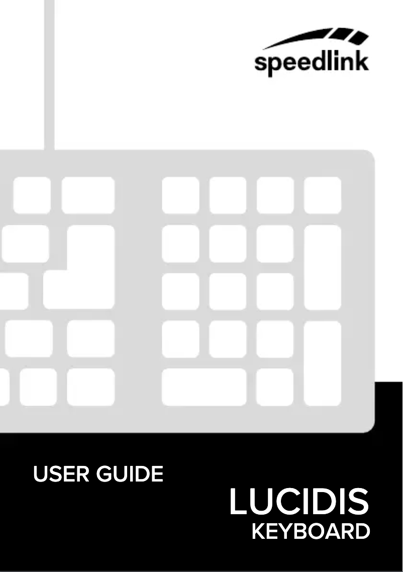 Page n°1 - Manuel utilisateur Speed-Link Lucidis SL-6431-BK