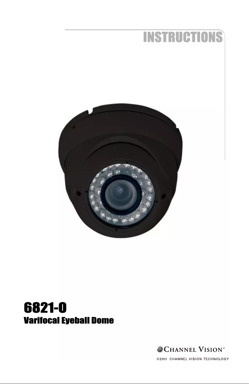 Page 1 de la notice Manuel utilisateur Channel Vision 6821-O