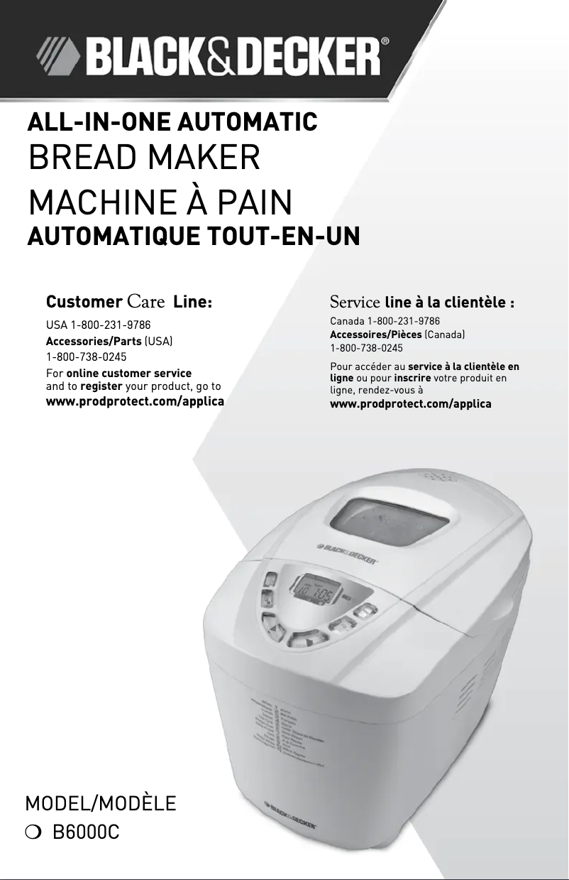 Image de la première page du manuel de l'appareil B6000C