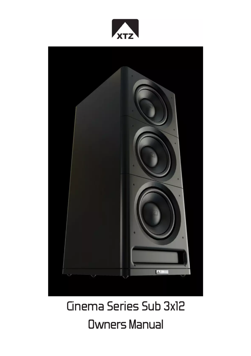 Página 1 del manual Manual de usuario XTZ SUB 3x12