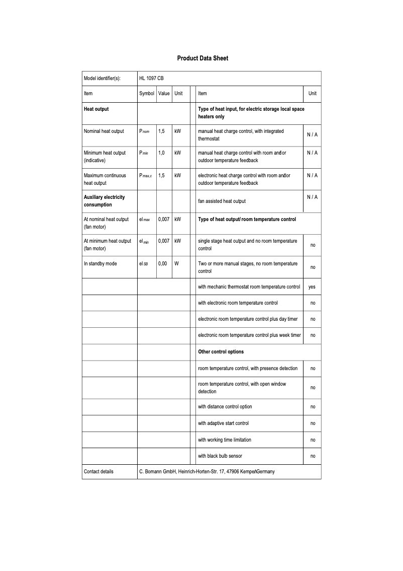 Image de la première page du manuel de l'appareil HL 1097 CB