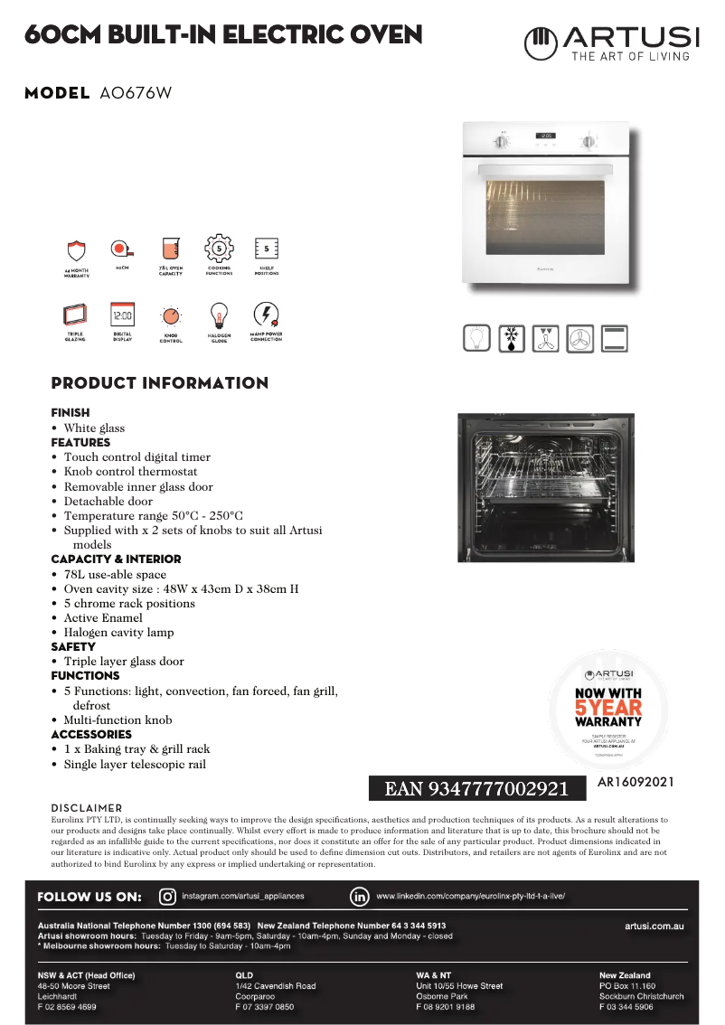Imagen de la primera página del manual del dispositivo AO676W