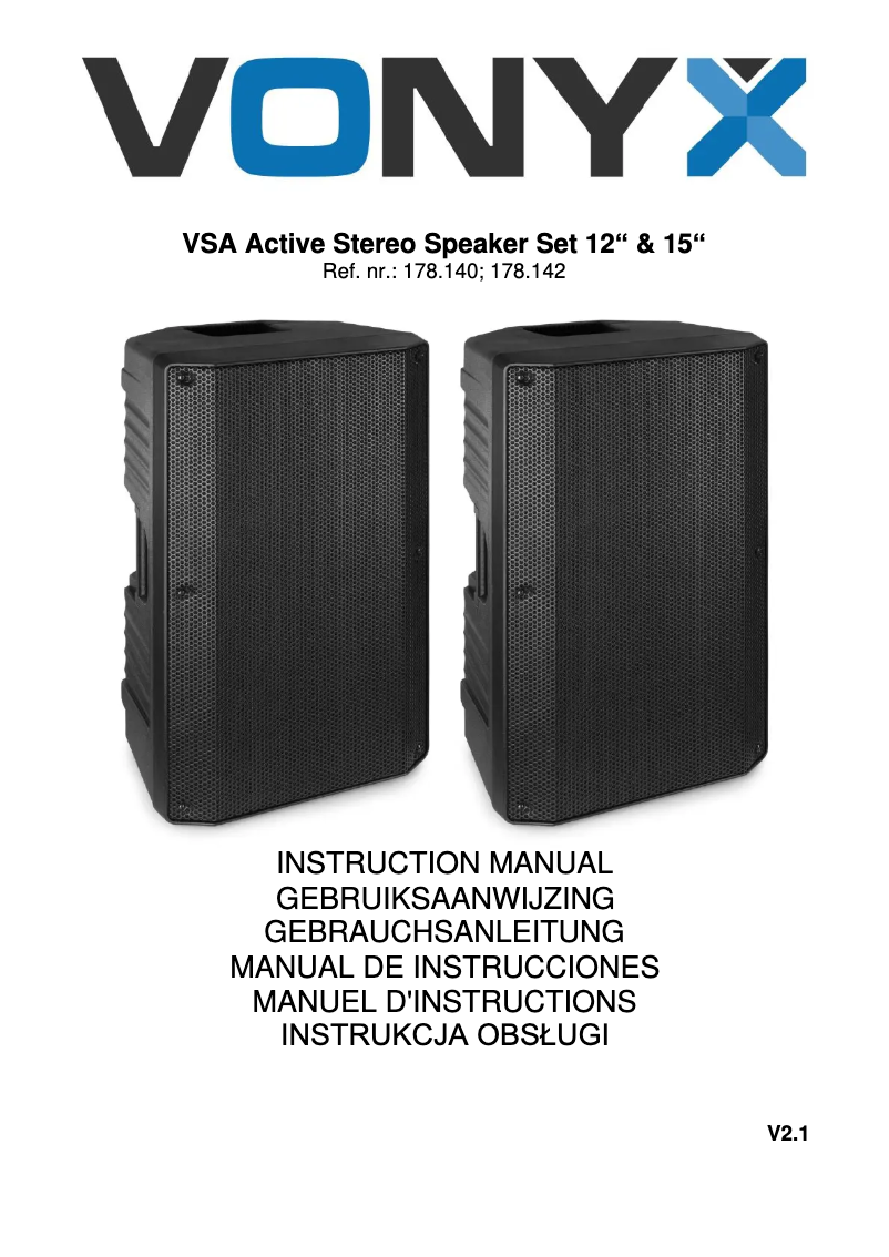 Page n°1 - Manuel utilisateur Vonyx VSA120S