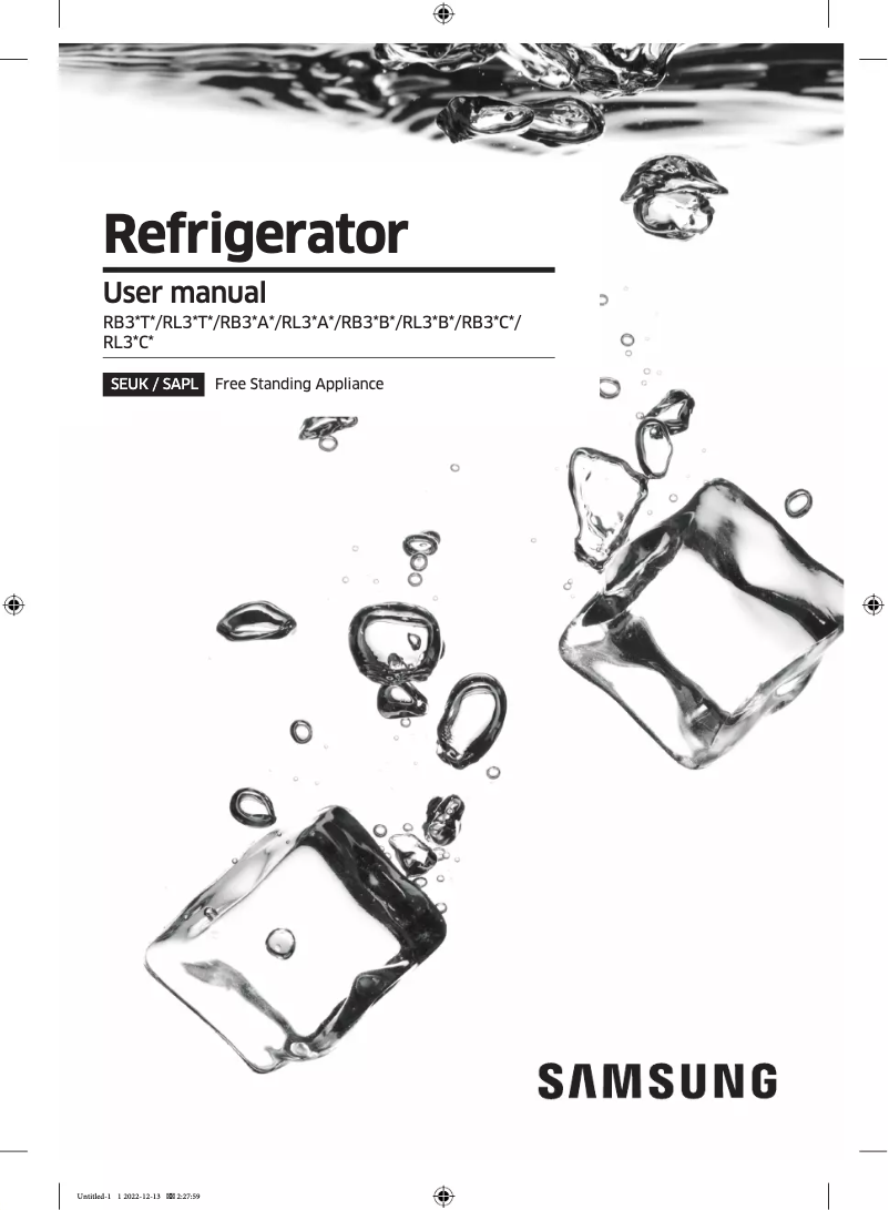 Page n°1 - Manuel utilisateur Samsung RB34T674EB1