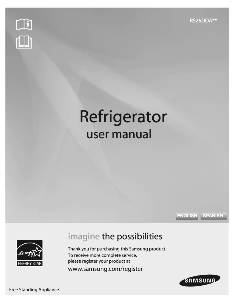 Page n°1 - Manuel utilisateur Samsung RS26DDAPN1