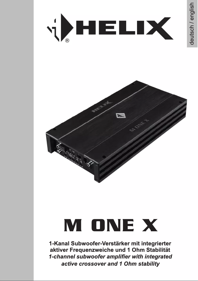 Page n°1 - Manuel utilisateur Audiotec Fischer Helix M ONE X