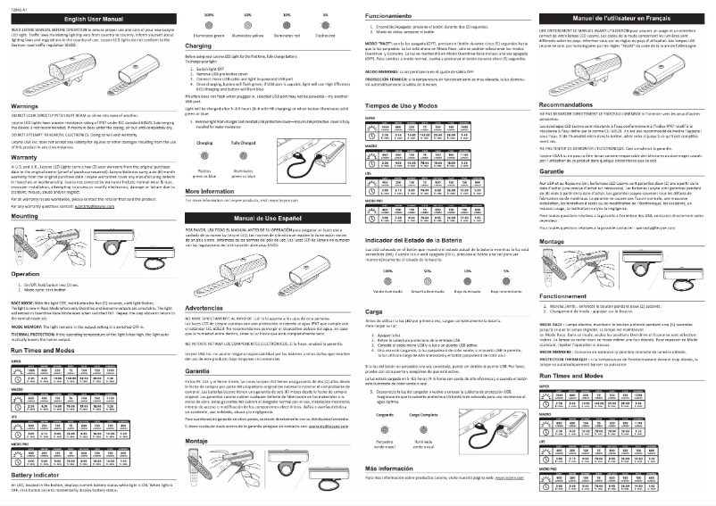 Página 1 del manual Manual de usuario Lezyne Lite Drive 800XL