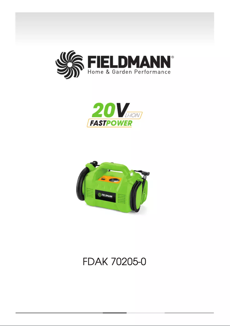 Image de la première page du manuel de l'appareil FDAK 70205-0