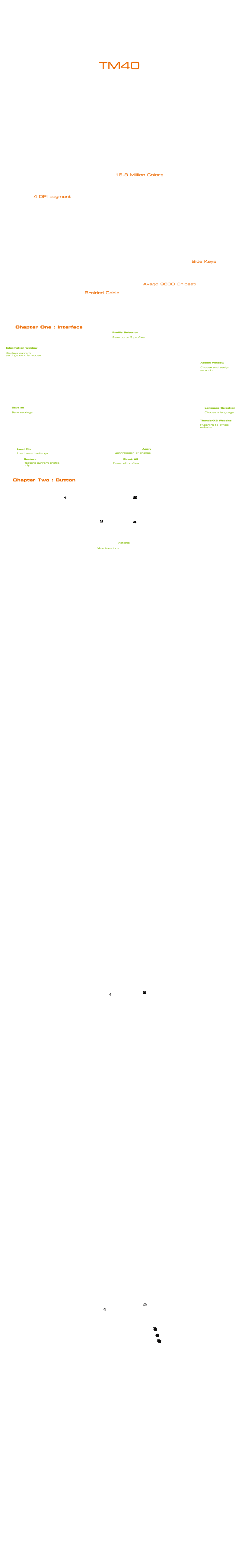 Page 1 de la notice Manuel utilisateur ThunderX3 TM40