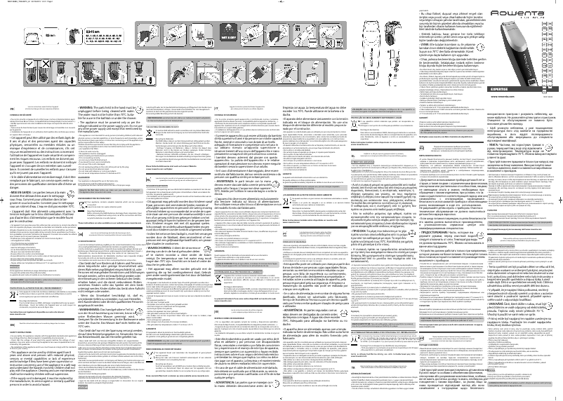 Page n°1 - Manuel utilisateur Rowenta Expertise TN3400F0
