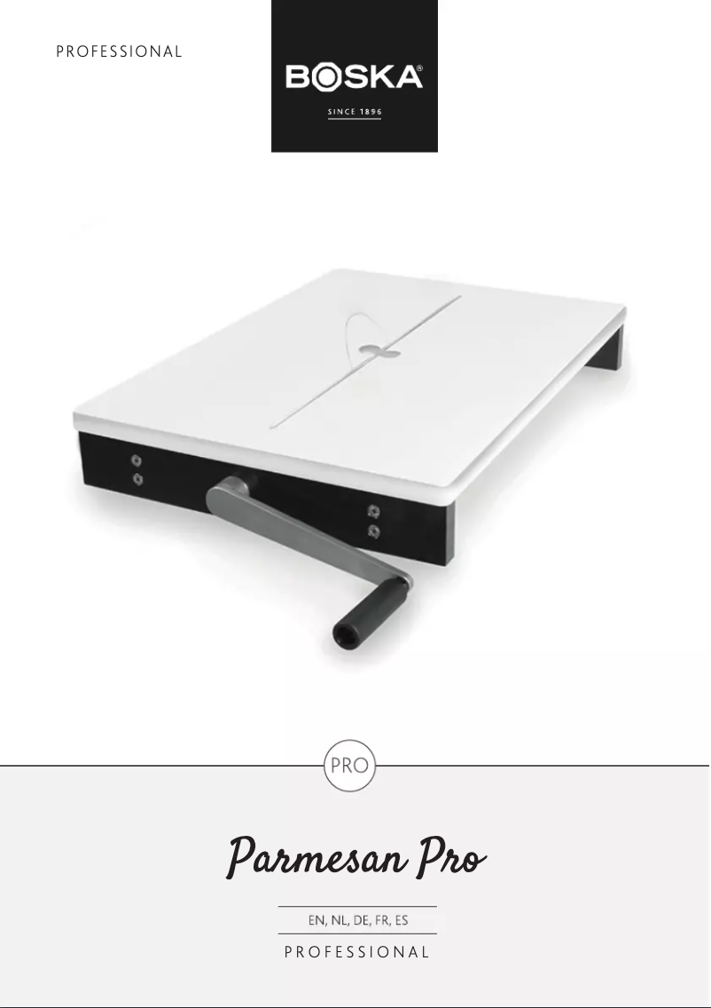 Page 1 de la notice Manuel utilisateur Boska Parmesan Pro