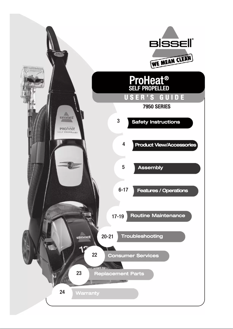 Image de la première page du manuel de l'appareil ProHeat 7950