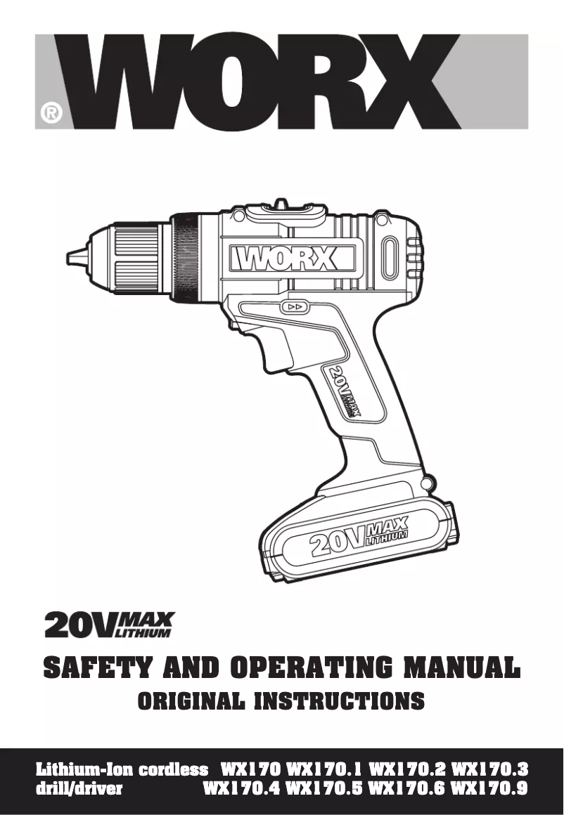 Page 1 of the manual User Manual Worx WX170.6