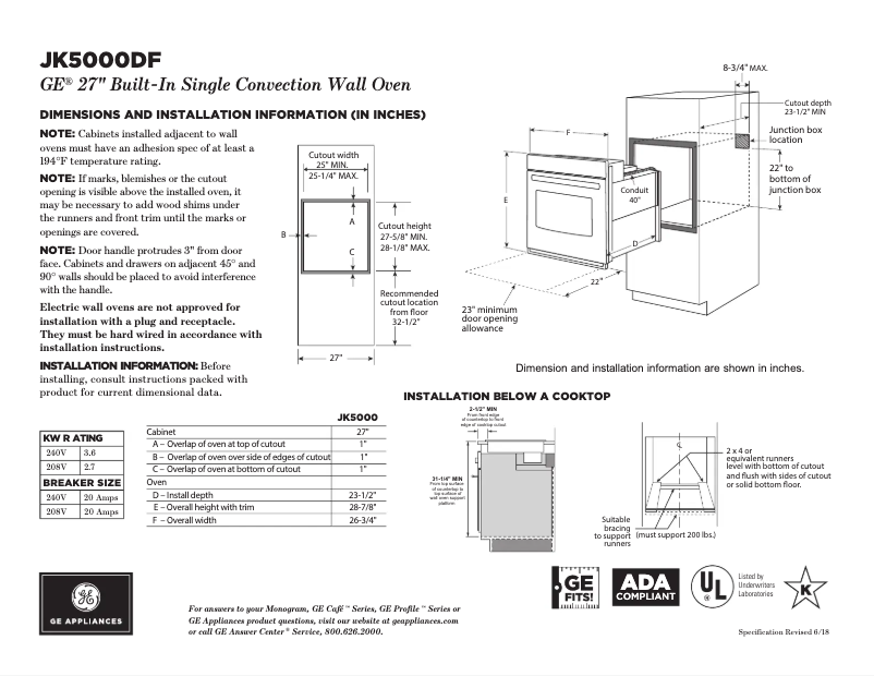 Image de la première page du manuel de l'appareil JK5000DFBB