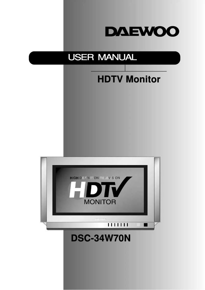 Page 1 de la notice Manuel utilisateur Daewoo DSC-34W70N