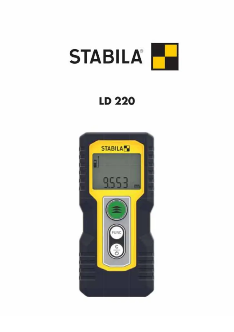 Page 1 de la notice Manuel utilisateur Stabila LD 220