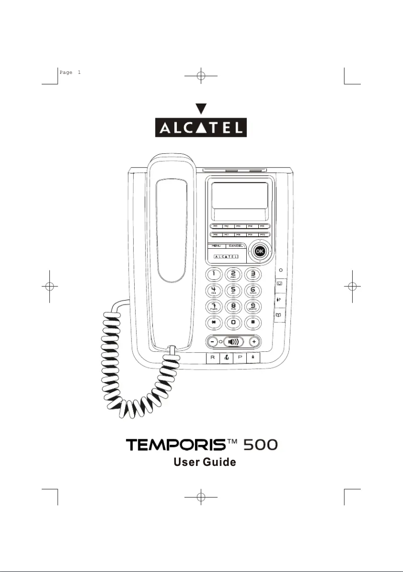 Imagen de la primera página del manual del dispositivo Temporis 500