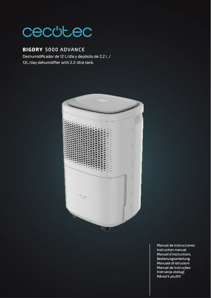 Página 1 del manual Manual de usuario Cecotec BigDry 5000 Advance