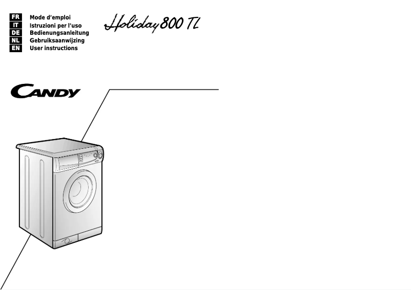 Page 1 de la notice Manuel utilisateur Candy Holiday 800TL