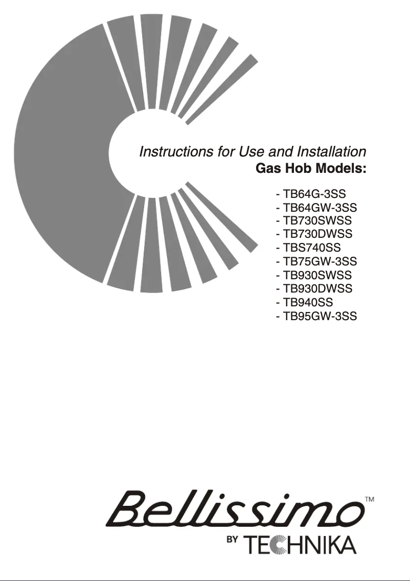 Página 1 del manual Manual de usuario Technika Bellissimo TB95GWSS-3