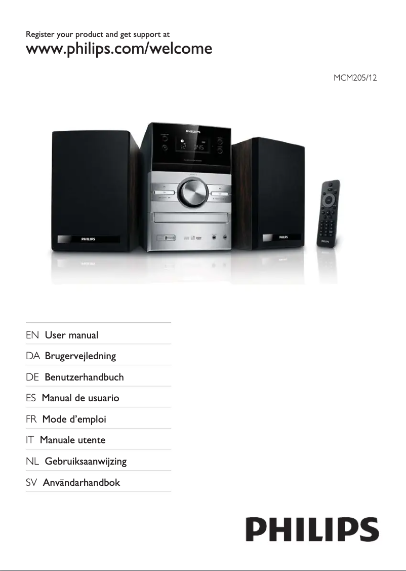 Page n°1 - Manuel utilisateur Philips MCM205