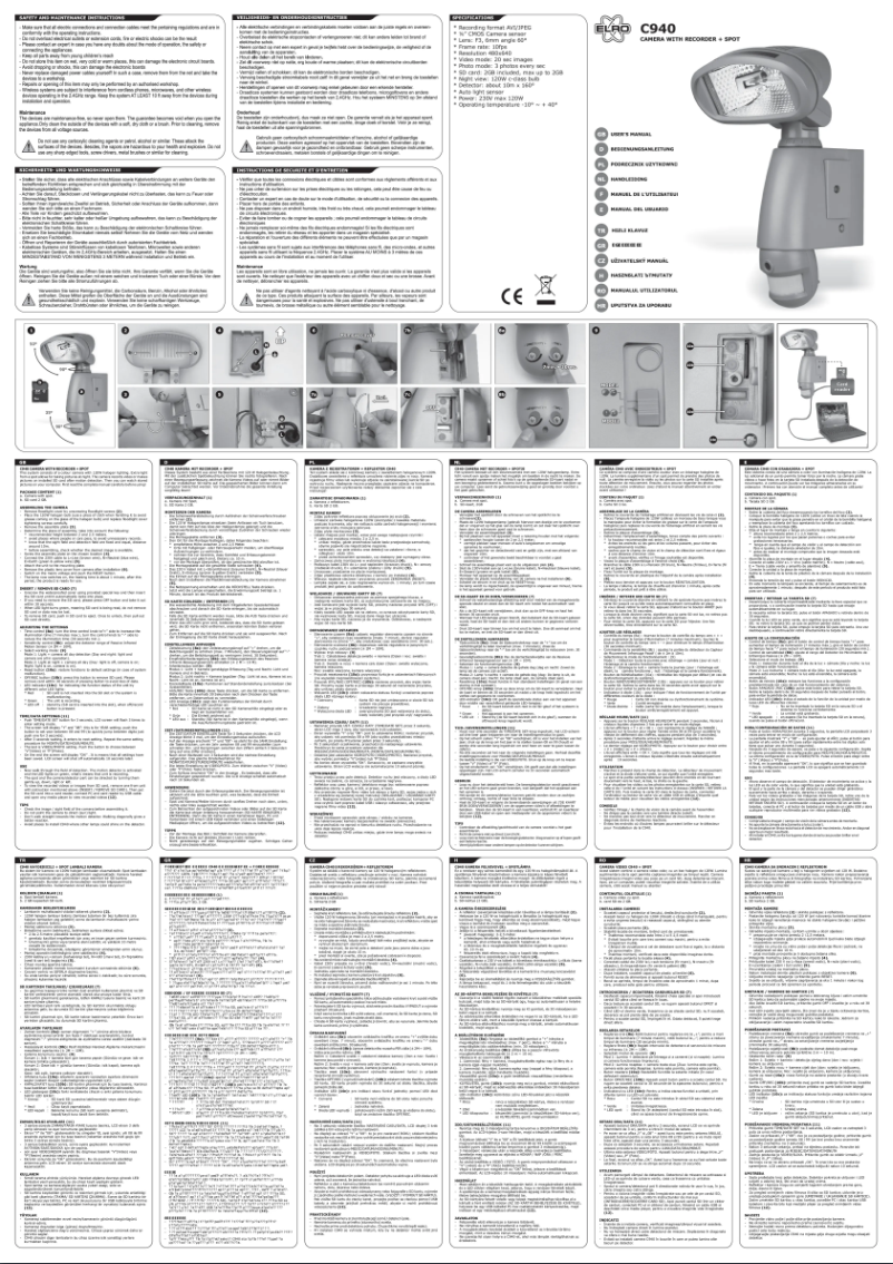 Page n°1 - Manuel utilisateur Elro C940