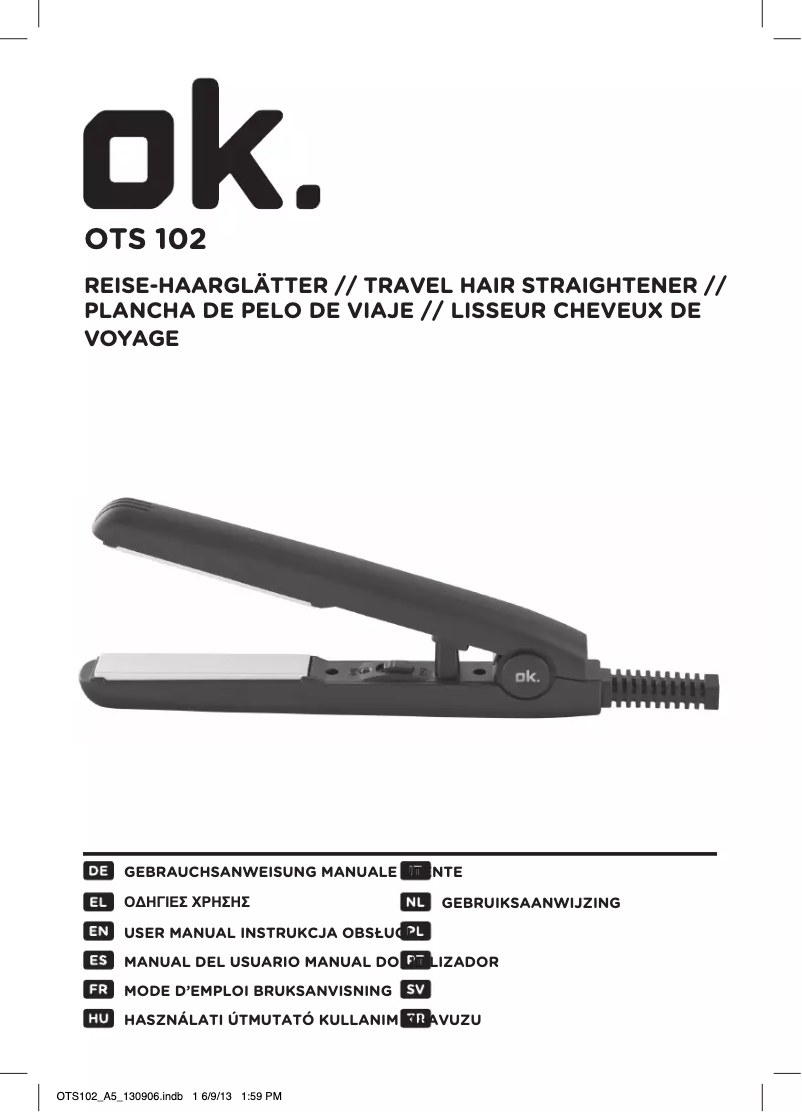 Page 1 de la notice Manuel utilisateur OK OTS 102