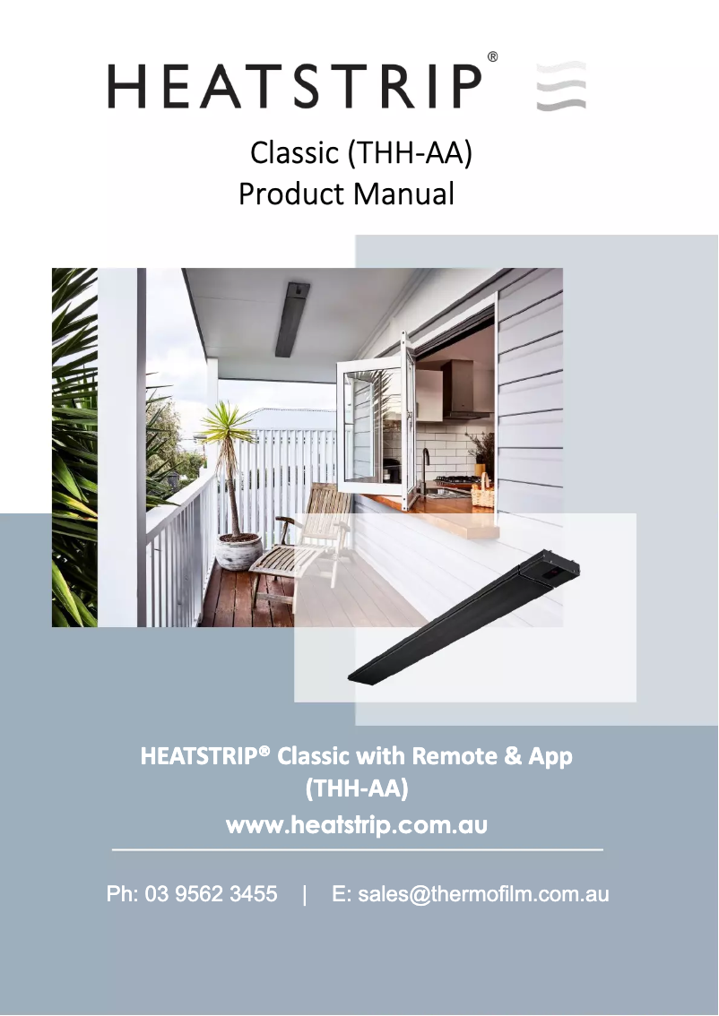 Page n°1 - Manuel utilisateur Heatstrip THH 2400AA