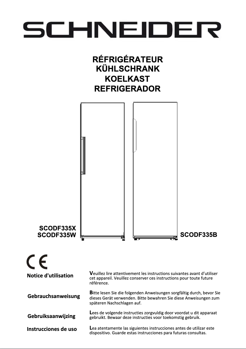 Página 1 del manual Manual de usuario Schneider SCODF335X