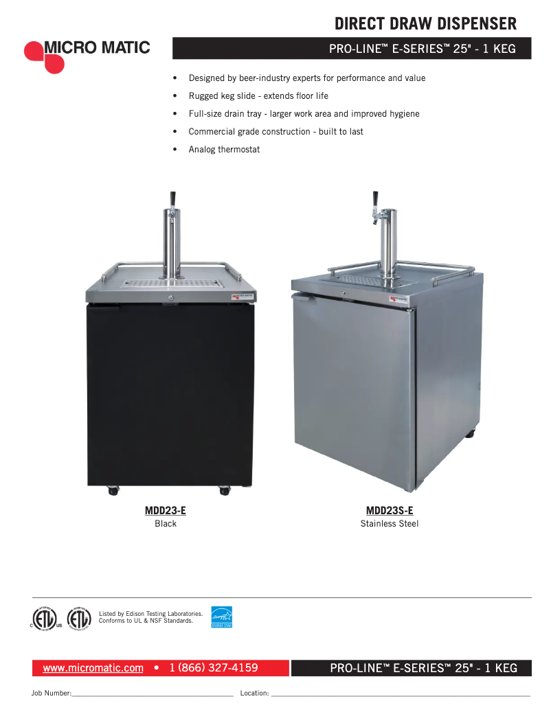 Image de la première page du manuel de l'appareil MDD23-E