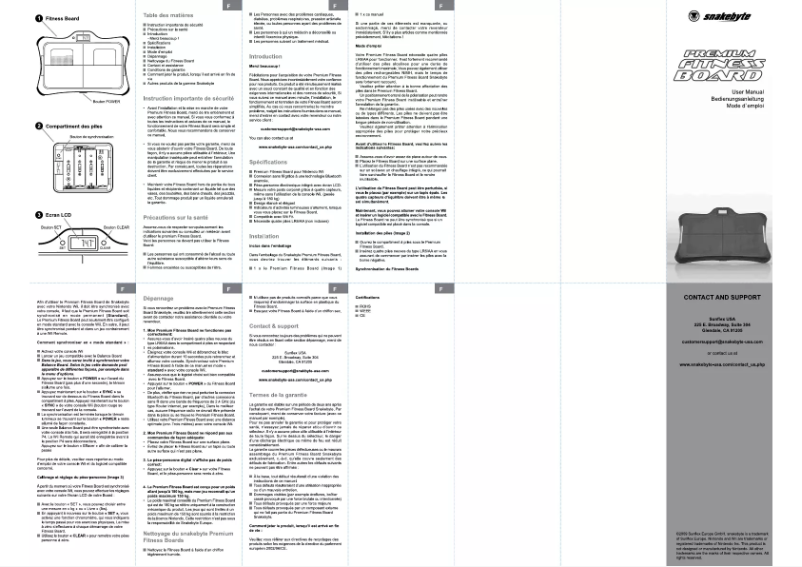 Página 1 del manual Manual de usuario Snakebyte Wii Premium Fitness Board