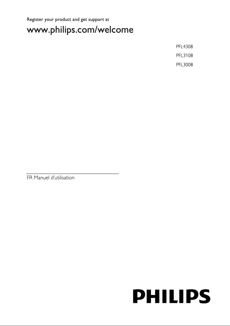 Page 1 de la notice Manuel utilisateur Philips 32PFL3018T