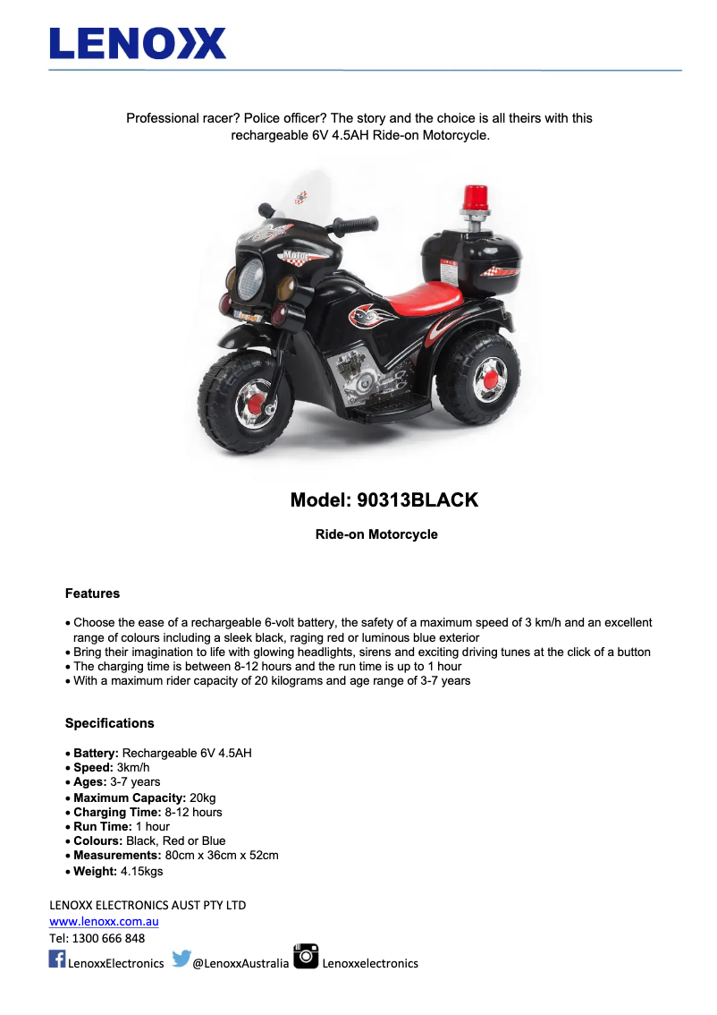 Image de la première page du manuel de l'appareil 90313