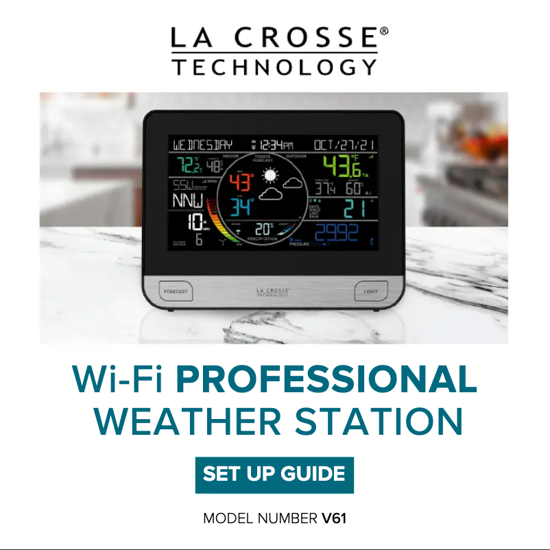 Page 1 of the manual User Manual La Crosse Technology V16-TH2-3