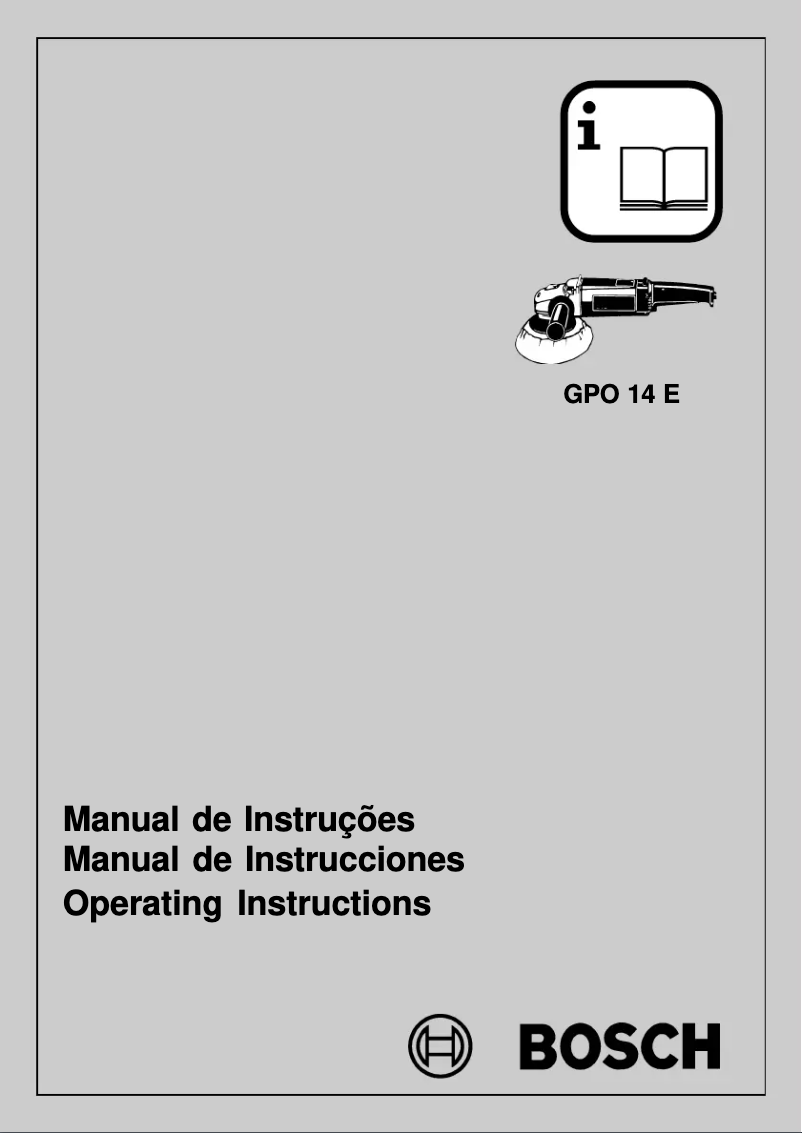 Page 1 de la notice Manuel utilisateur Bosch GPO 14 E Professional