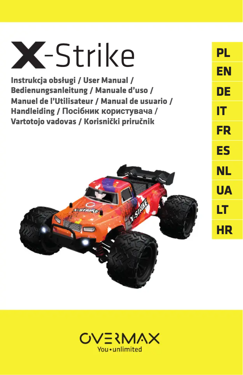 Page 1 de la notice Manuel utilisateur Overmax X-Strike