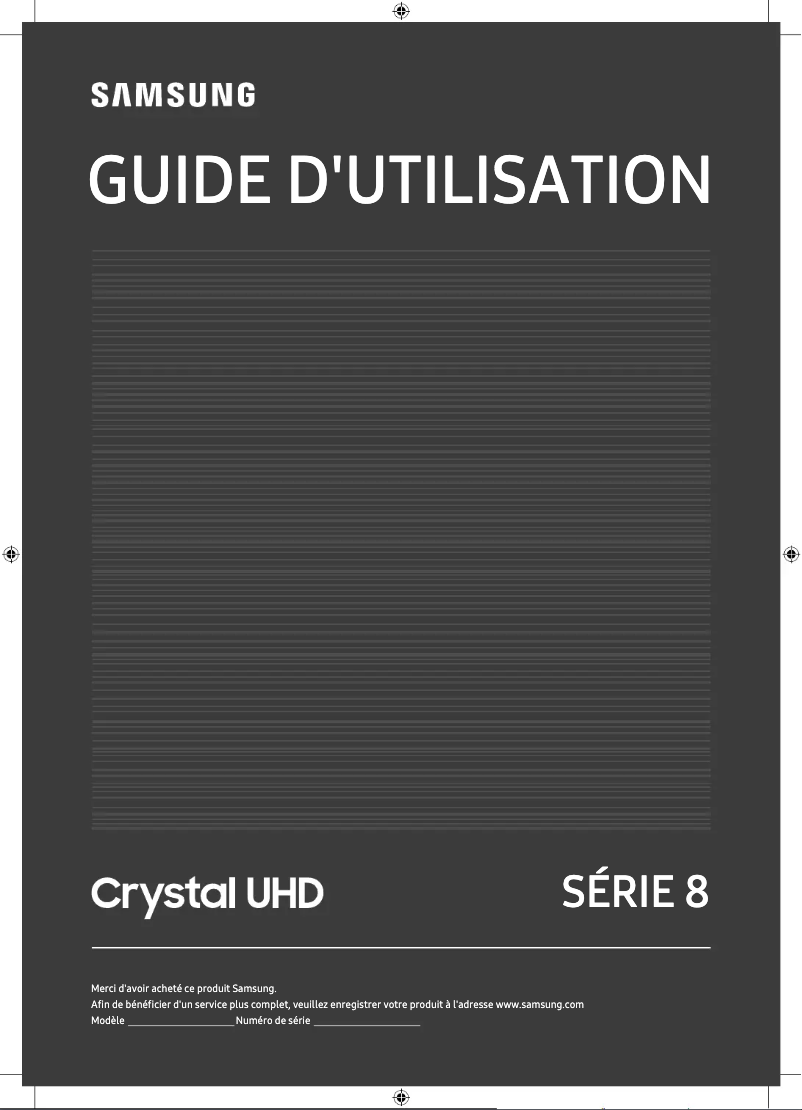 Image de la première page du manuel de l'appareil UA55TU8500K