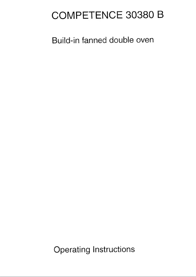 Page n°1 - Manuel utilisateur AEG Competence 30380 B D