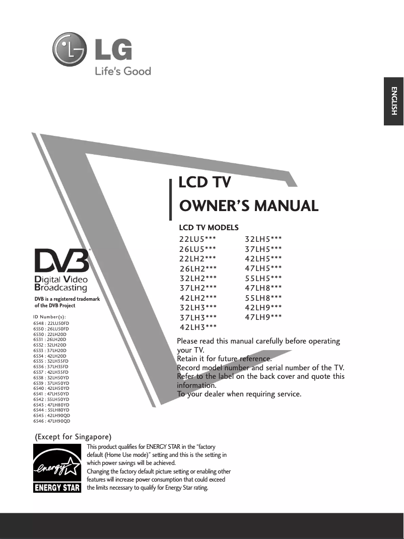 Página 1 del manual Manual de usuario LG 32LH35FD