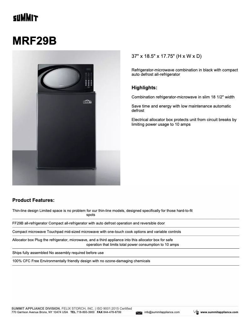 First page image of the manual for MRF29