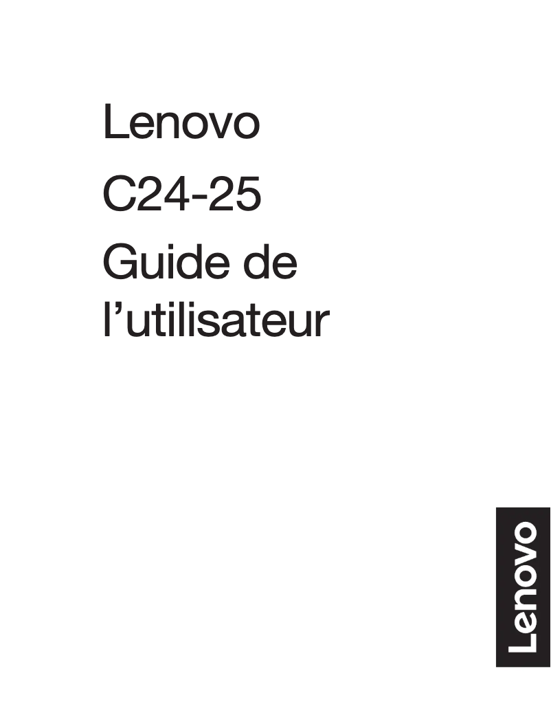 Page n°1 - Manuel utilisateur Lenovo C24-25