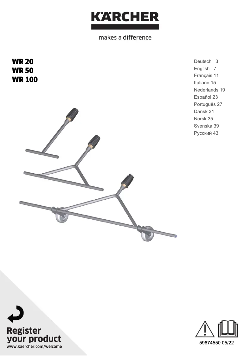 Page n°1 - Manuel utilisateur Kärcher WR 100