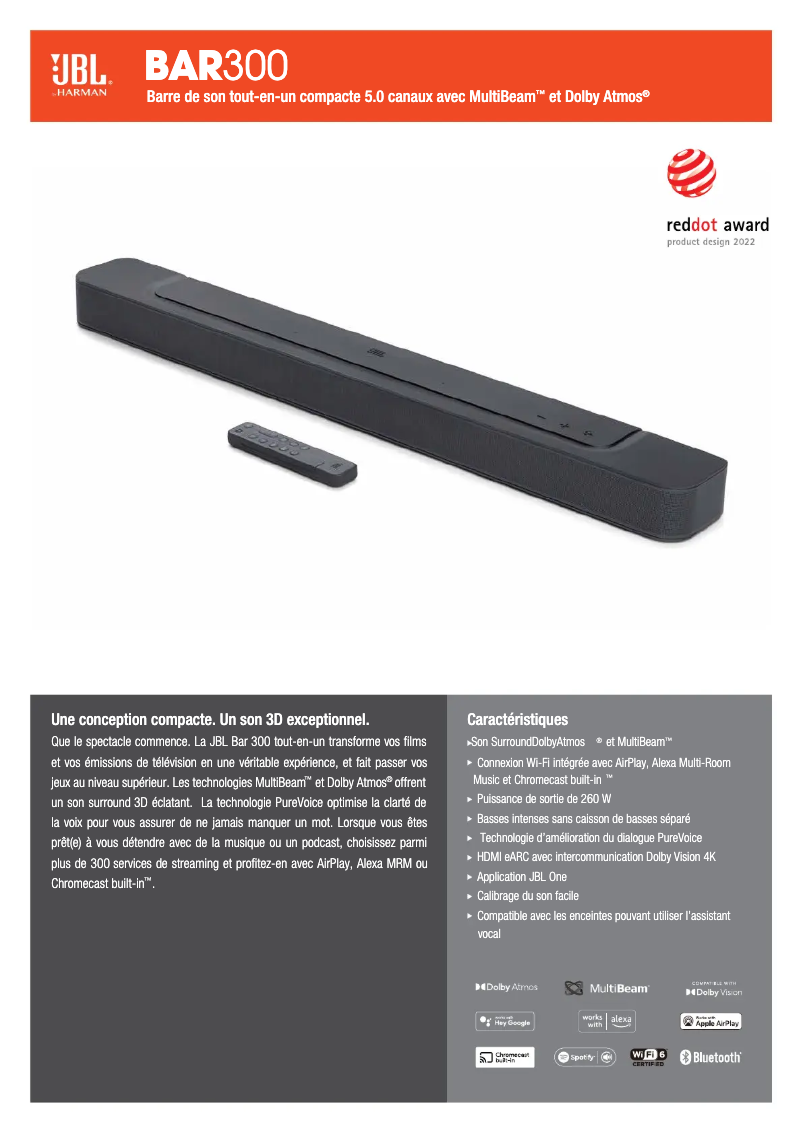 Image de la première page du manuel de l'appareil BAR 300