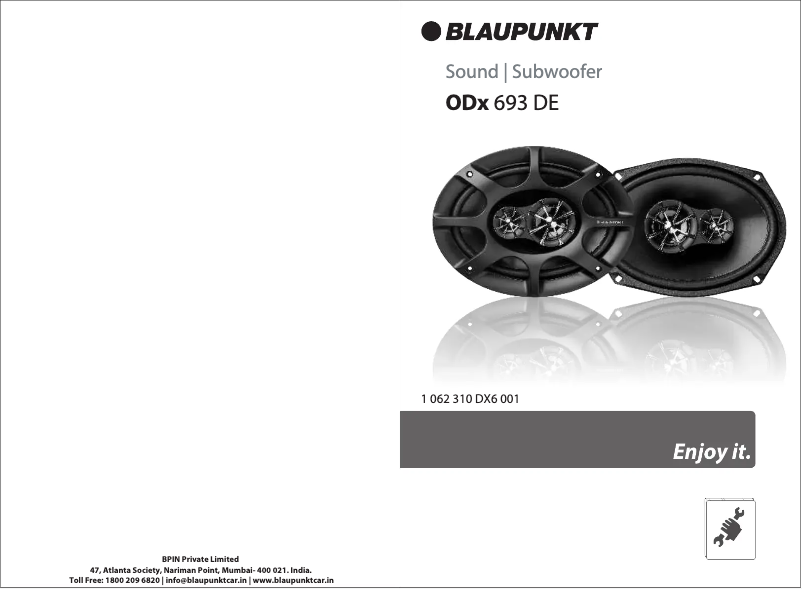 Page n°1 - Manuel utilisateur Blaupunkt ODx 693 DE