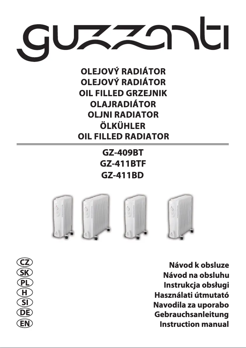 Page 1 de la notice Manuel utilisateur Guzzanti GZ 411BTF