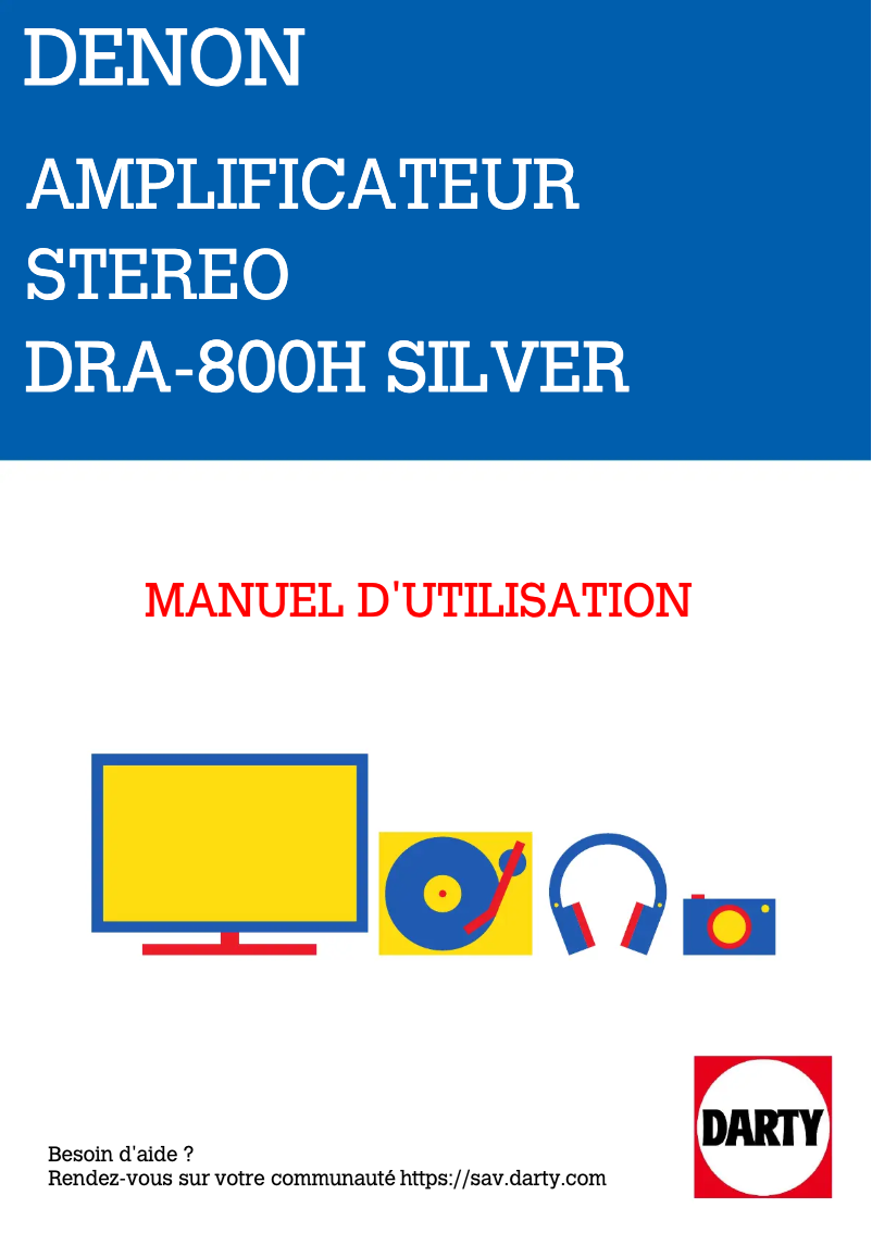 Page n°1 - Manuel utilisateur Denon DRA-800H