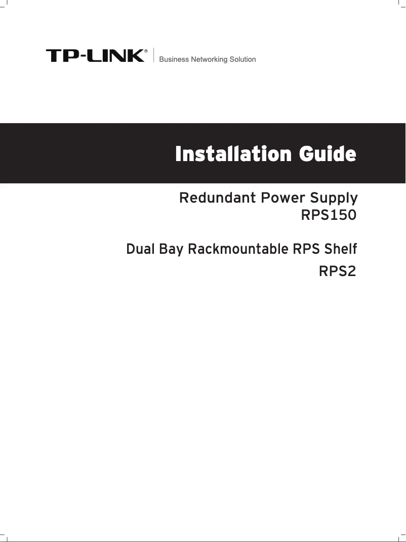 Page 1 de la notice Mode d'emploi TP-Link RPS2